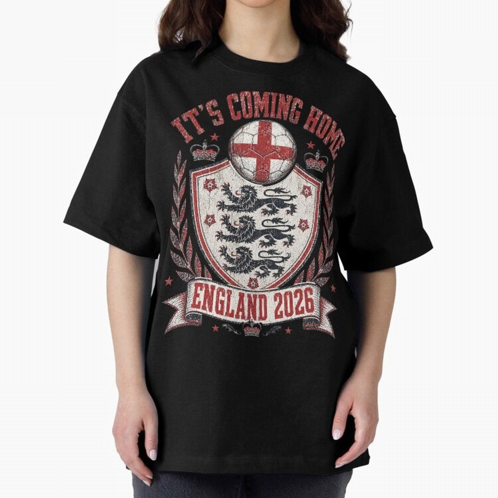 It's Coming Home England 2026 World Cup Soccer T-Shirt Classic T-Shirt Treasure Global Football Passion for FIFA World Cup 2026 USA Canada Mexico, Built around Messi, Portugal, Spain and Germany, Football Passion, Legendary Performances, Festival