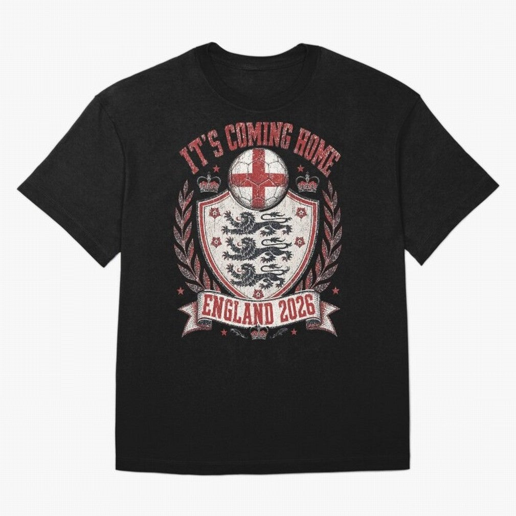 It's Coming Home England 2026 World Cup Soccer T-Shirt Classic T-Shirt Treasure Global Football Passion for FIFA World Cup 2026 USA Canada Mexico, Built around Messi, Portugal, Spain and Germany, Football Passion, Legendary Performances, Festival
