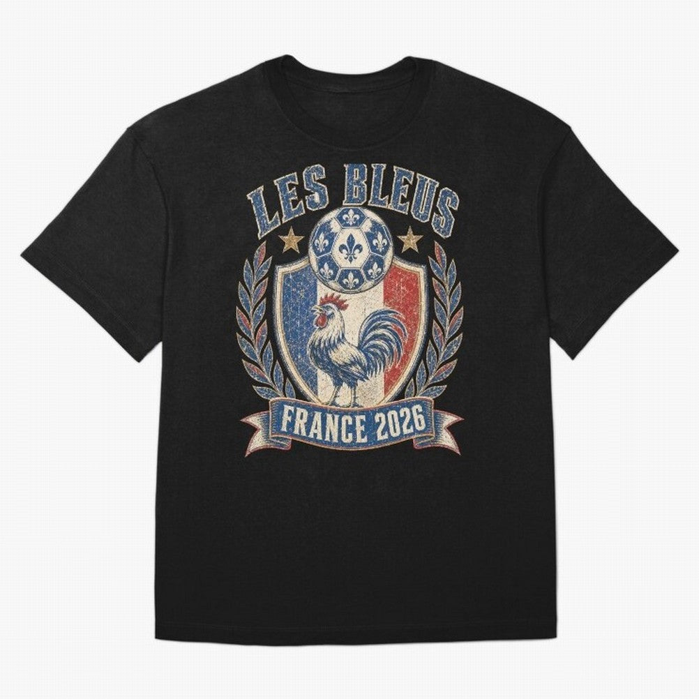 Les Bleus France 2026 World Cup Soccer T-Shirt Classic T-Shirt Relive Legendary Nights from FIFA World Cup 2026 Spirit, Capturing England, Haaland, Match Day Excitement, Supporter Culture, Golden Goals and Global Football Passion; Ideal for Fans