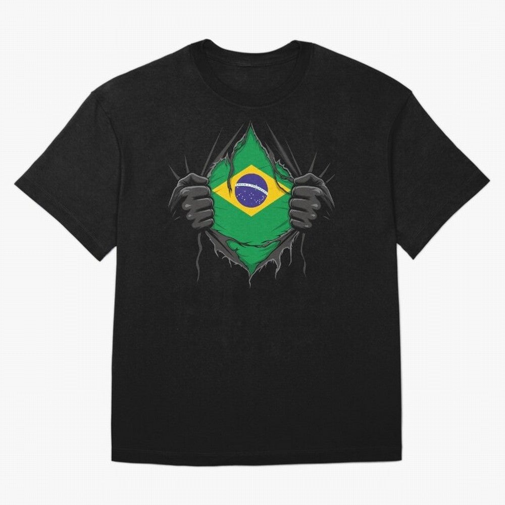 Brazil Flag - National Team Fans Classic T-Shirt Follow FIFA World Cup 2026 Spirit, Made for Brazil, Portugal and Argentina, CR7 and Messi, Tournament Hype, Historic Matchups, Family Viewing Parties and Global Sports Pride; Ideal for Fans Who