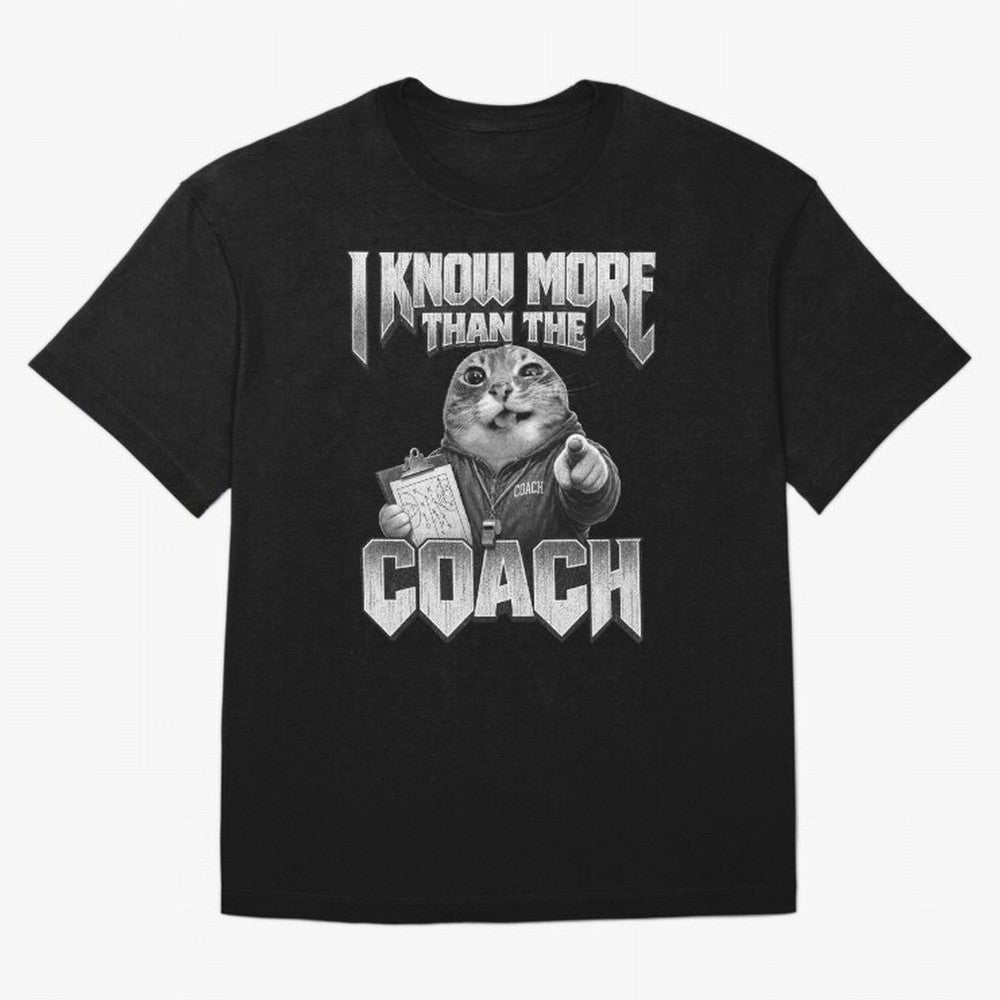 I Know More Than The Coach Funny World Cup 2026 Meme USA Soccer Fan Silly Cat Classic T-Shirt Show Passion for the Stars of FIFA World Cup 2026 USA Canada Mexico Spirit, Filled with Argentina, Neymar, Retro Football Energy, Iconic Rivalries, Trophy