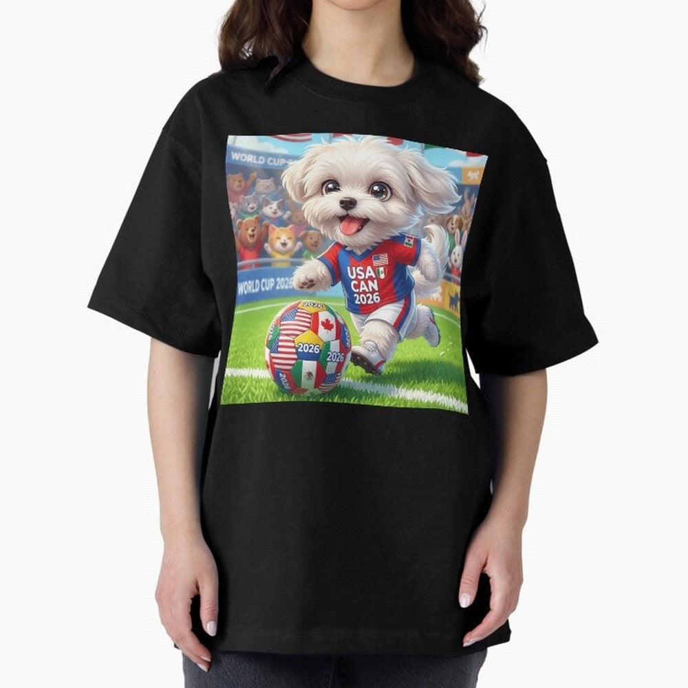 Cute Maltese Soccer Star - FIFA 2026 World Cup Edition Classic T-Shirt Show Your Tournament Heart for FIFA World Cup 2026 Group Stage for Fans of Neymar, Haaland and Cristiano Ronaldo and Spain, Bringing Game Day Rituals, Football Legends, Country