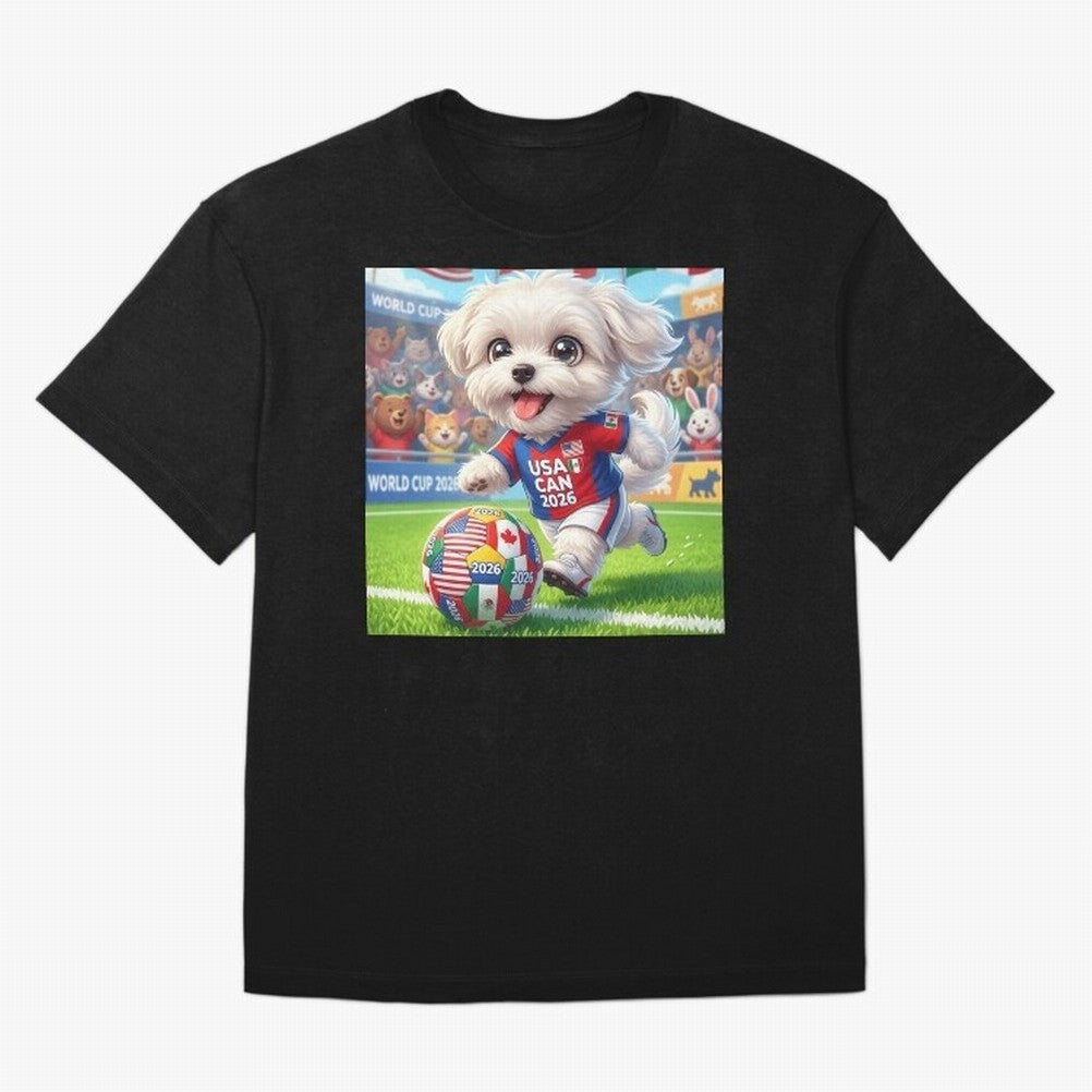 Cute Maltese Soccer Star - FIFA 2026 World Cup Edition Classic T-Shirt Show Your Tournament Heart for FIFA World Cup 2026 Group Stage for Fans of Neymar, Haaland and Cristiano Ronaldo and Spain, Bringing Game Day Rituals, Football Legends, Country