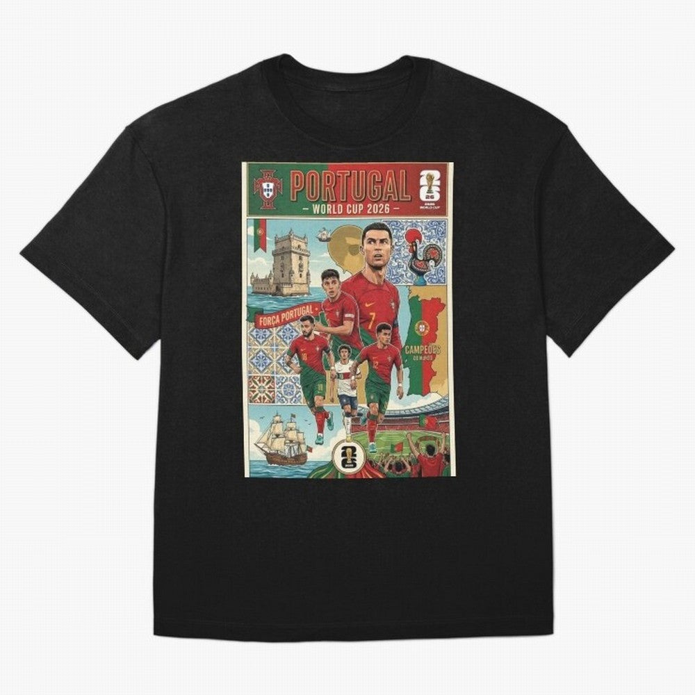Portugal 2026 ¨C In Search of Glory Classic T-Shirt Bring International Match Energy to FIFA World Cup 2026 Group Stage Driven by Messi and Cristiano Ronaldo, Spain and Netherlands Energy, Championship Spirit, Famous Goals, Roaring Crowds and