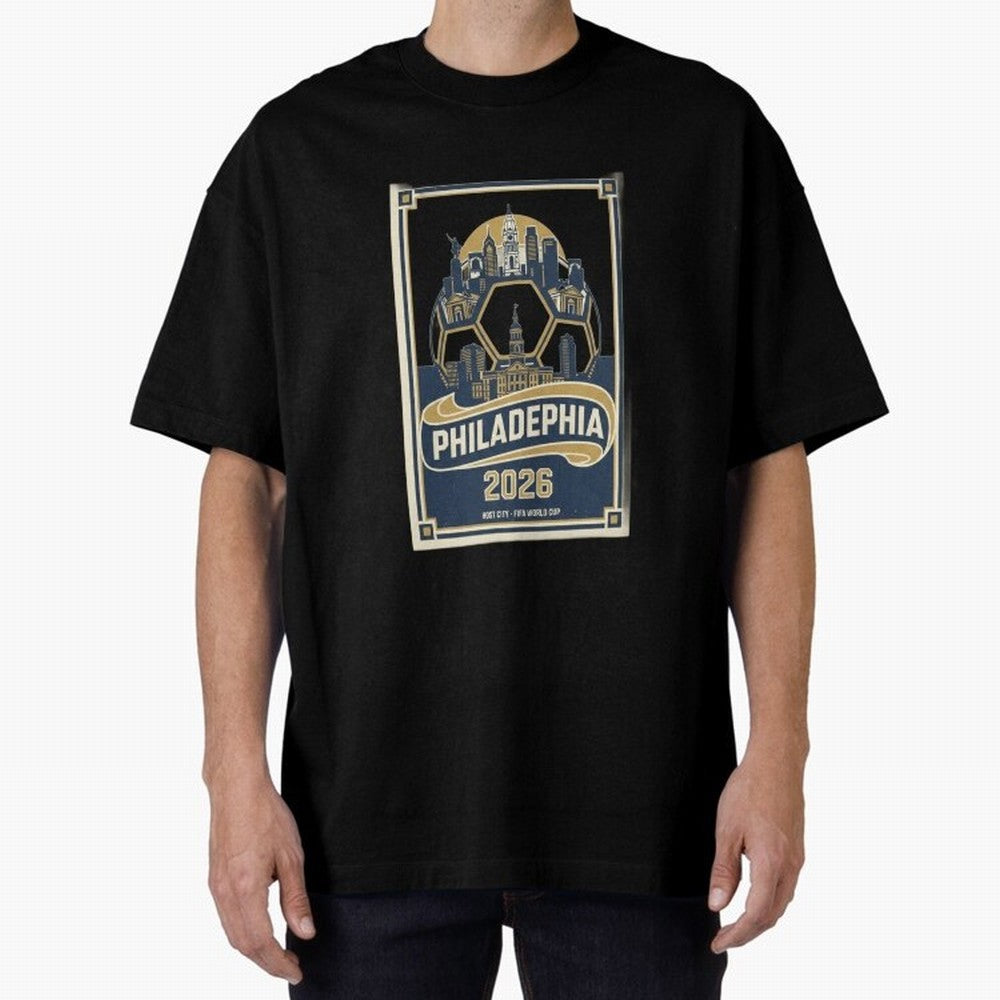 Philadelphia 2026 ¨C Vintage Soccer Host City Tee Classic T-Shirt Feel International Energy from FIFA World Cup 2026 Centered on CR7, Brazil Energy, Stadium Chants, National Pride, Trophy Dreams and Unforgettable Football Memories; Perfect for