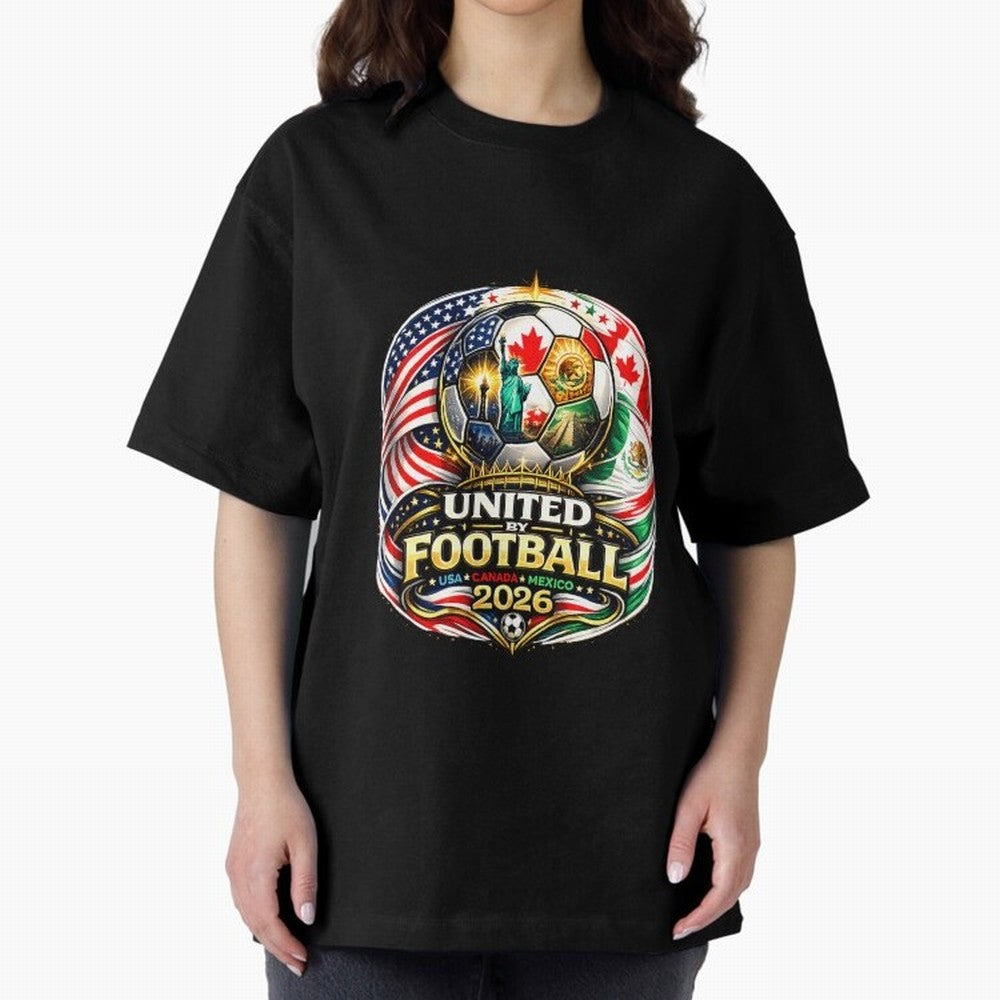 United By Football 2026 USA Canada Mexico Classic T-Shirt Celebrate the Road through Global Football Passion for FIFA World Cup 2026 USA Canada Mexico, Filled with Mbappe and Neymar, Brazil, Champion Mindset, Group Stage Buzz, Knockout Tension and