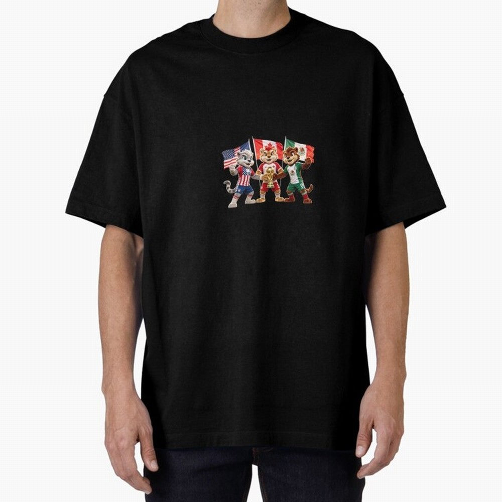 World Cup 2026 Host Nations Mascots - USA Canada Mexico Soccer Champions Classic T-Shirt Feel International Energy from FIFA World Cup 2026 Centered on CR7, Brazil Energy, Stadium Chants, National Pride, Trophy Dreams and Unforgettable Football