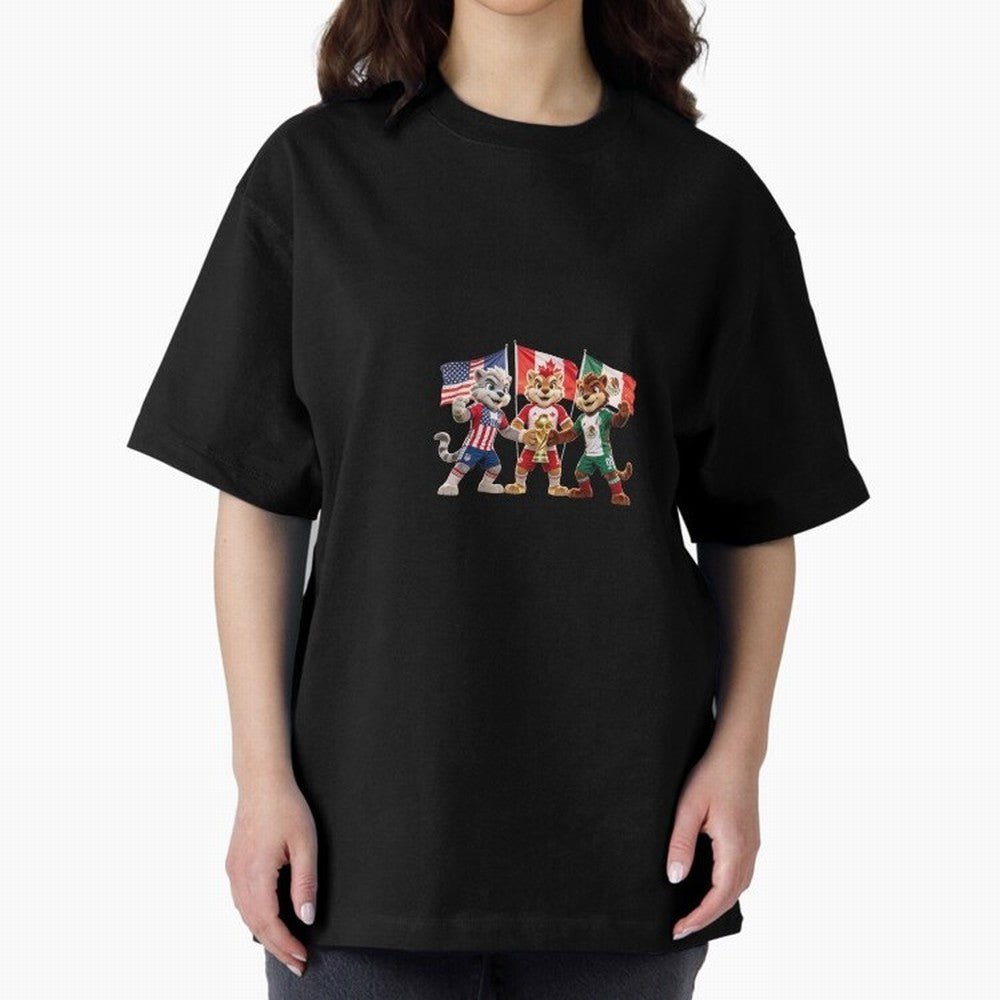 World Cup 2026 Host Nations Mascots - USA Canada Mexico Soccer Champions Classic T-Shirt Feel International Energy from FIFA World Cup 2026 Centered on CR7, Brazil Energy, Stadium Chants, National Pride, Trophy Dreams and Unforgettable Football