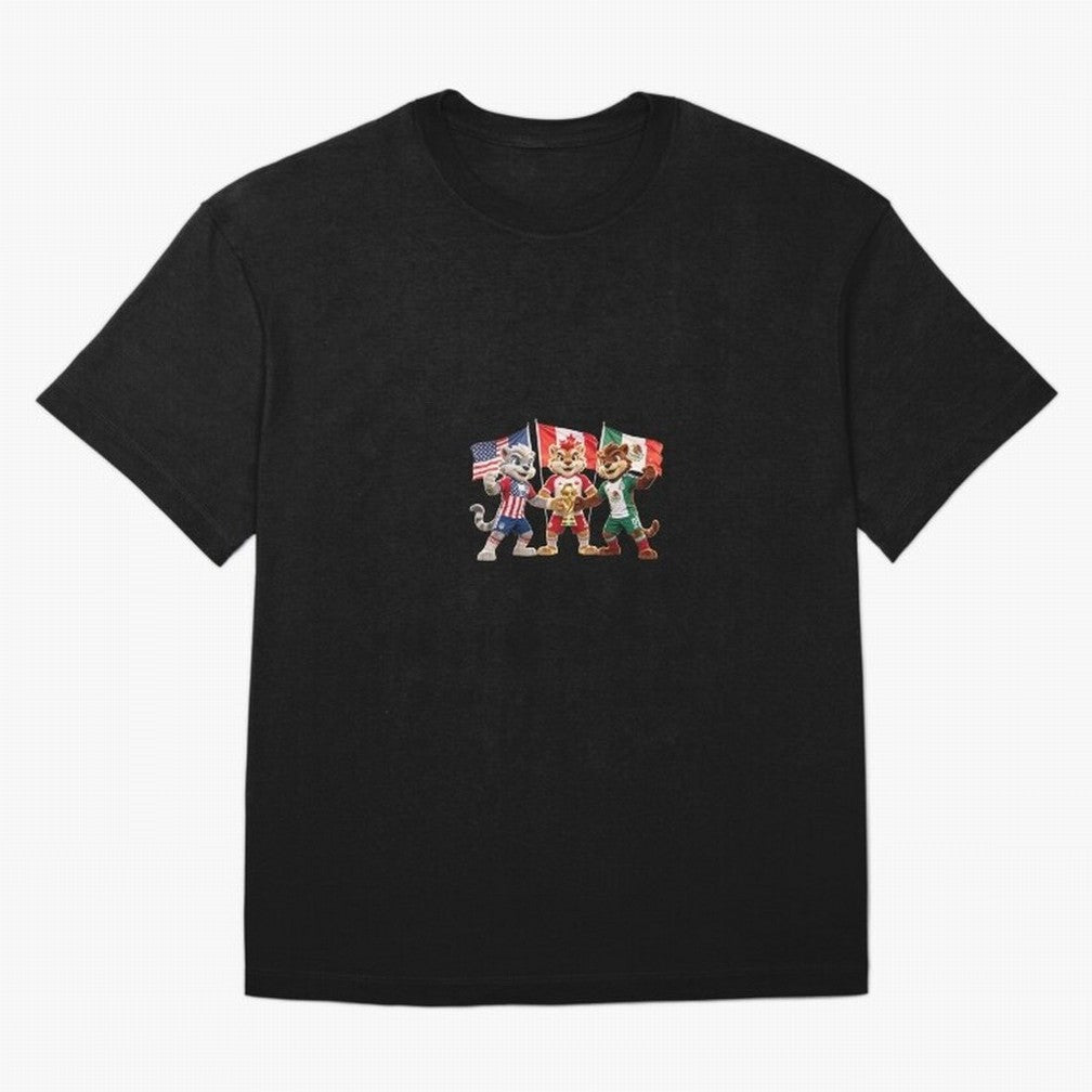 World Cup 2026 Host Nations Mascots - USA Canada Mexico Soccer Champions Classic T-Shirt Feel International Energy from FIFA World Cup 2026 Centered on CR7, Brazil Energy, Stadium Chants, National Pride, Trophy Dreams and Unforgettable Football