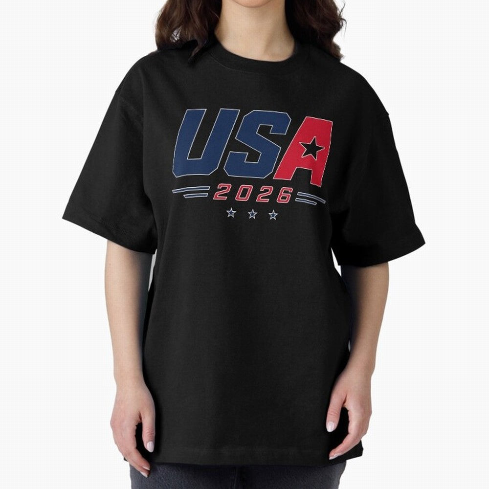 USA 2026 Soccer Fan Shirt | American Football Supporter Minimal Design Classic T-Shirt Carry National Pride through Match Day Hype around FIFA World Cup 2026 Group Stage, CR7, France and Portugal, Stadium Memories, Football Loyalty, International