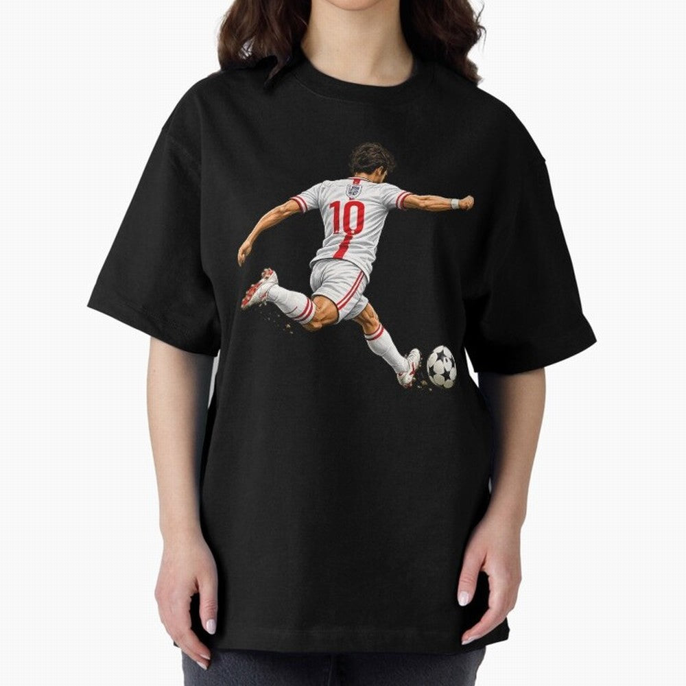 England Football Sticker Number 10 Three Lions Classic T-Shirt Show Fan Pride Across FIFA World Cup 2026 Group Stage Centered on Mbappe and Neymar, Netherlands Energy, Championship Spirit, Famous Goals, Roaring Crowds and International Football