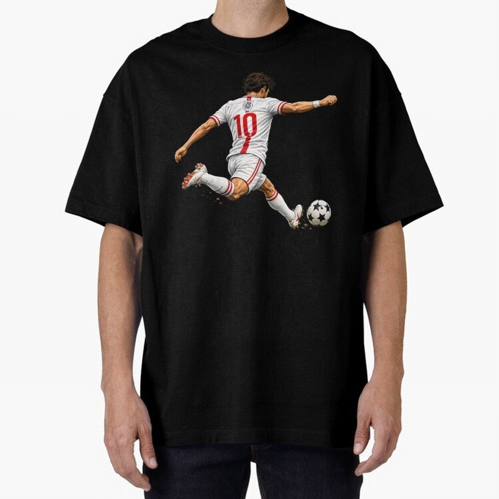 England Football Sticker Number 10 Three Lions Classic T-Shirt Show Fan Pride Across FIFA World Cup 2026 Group Stage Centered on Mbappe and Neymar, Netherlands Energy, Championship Spirit, Famous Goals, Roaring Crowds and International Football