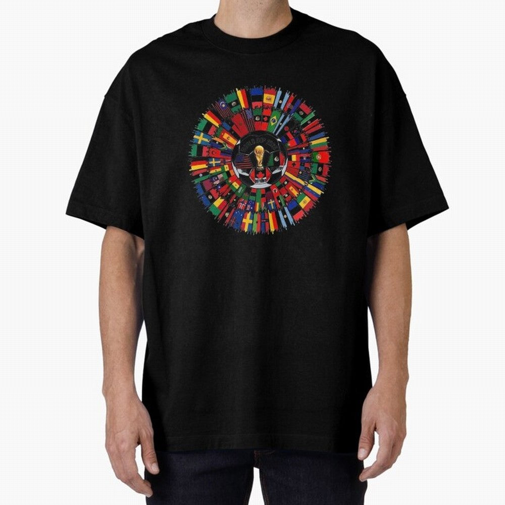 Vibrant 2026 World Cup International Flag Splash Classic T-Shirt Embrace Global Football Passion for FIFA World Cup 2026 USA Canada Mexico, Featuring CR7, England, Classic Soccer Heritage, Championship Pressure, Fan Loyalty and International Pride;
