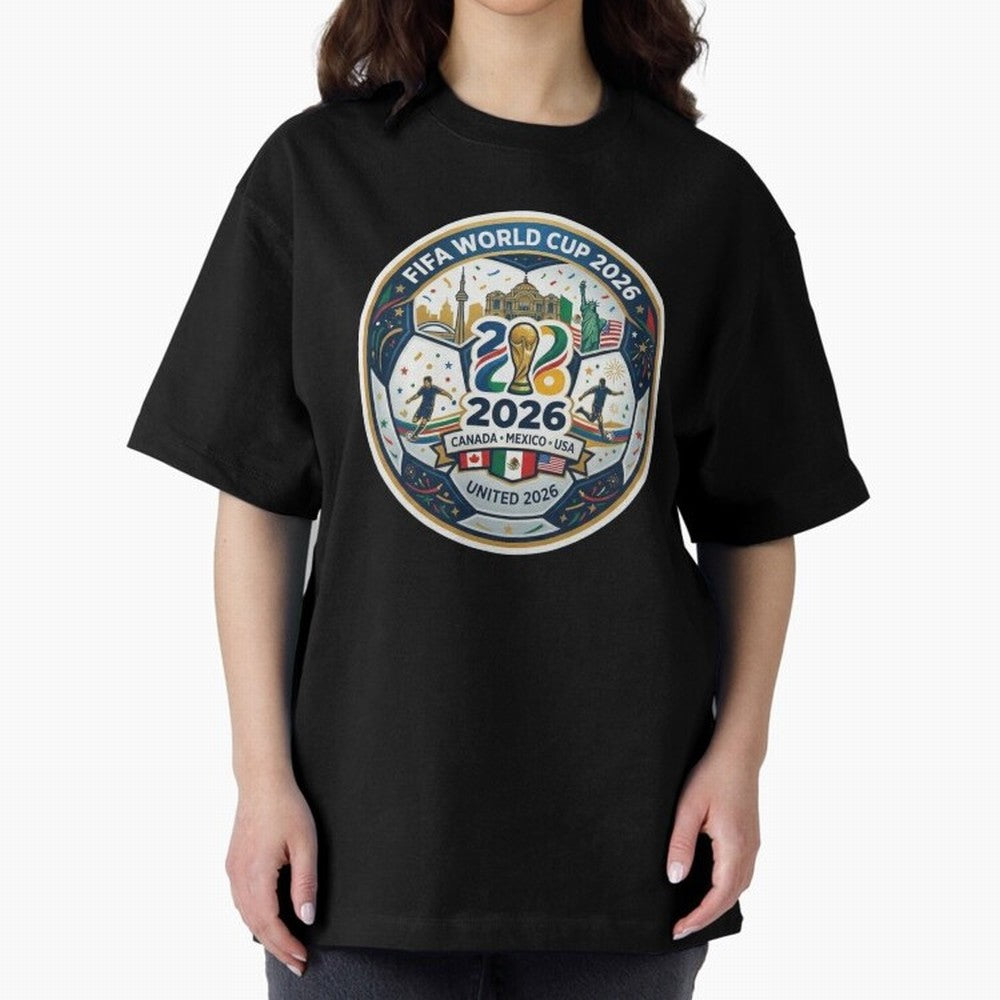 FIFA World Cup 2026 North America Commemorative Emblem Classic T-Shirt Honor Football Greatness during Match Day Hype around FIFA World Cup 2026, CR7 and Messi, Portugal, Vintage Soccer Flavor, Modern Football Stars, National Flags and Final Night