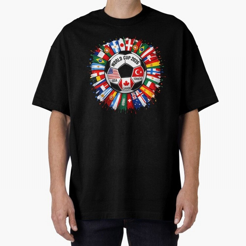 World Cup 2026 Shirt Soccer Tournament Fan Design International Flags Football Graphic Tee Sports Lover Gift Classic T-Shirt Join the Global Buzz around FIFA World Cup 2026 Group Stage for Fans of Mbappe and Neymar and Germany, Bringing Global