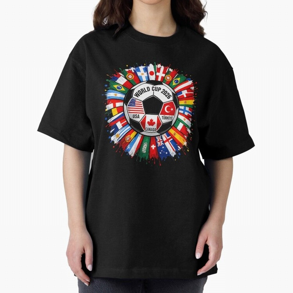 World Cup 2026 Shirt Soccer Tournament Fan Design International Flags Football Graphic Tee Sports Lover Gift Classic T-Shirt Join the Global Buzz around FIFA World Cup 2026 Group Stage for Fans of Mbappe and Neymar and Germany, Bringing Global