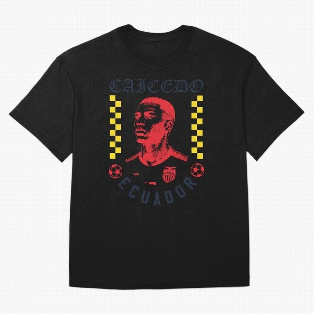 Caicedo Ecuador Soccer Star Retro Football Fan Design Classic T-Shirt Celebrate the Stars of FIFA World Cup 2026 Spirit, Connected to Brazil, Mbappe and Neymar, Football Festival Excitement, Trophy Ambitions, Country Rivalries and Star Player Buzz;