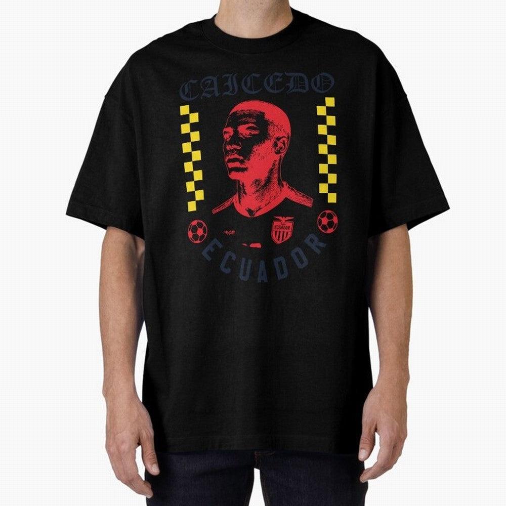 Caicedo Ecuador Soccer Star Retro Football Fan Design Classic T-Shirt Celebrate the Stars of FIFA World Cup 2026 Spirit, Connected to Brazil, Mbappe and Neymar, Football Festival Excitement, Trophy Ambitions, Country Rivalries and Star Player Buzz;