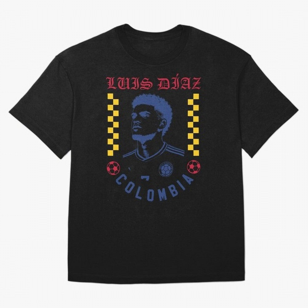 Luis D¨ªaz Colombia Soccer Star Retro Football Fan Design Classic T-Shirt Follow the Final Road of the FIFA World Cup 2026 Journey through Mbappe Highlights, Portugal, Spain and Germany Pride, Championship Spirit, Famous Goals, Roaring Crowds and