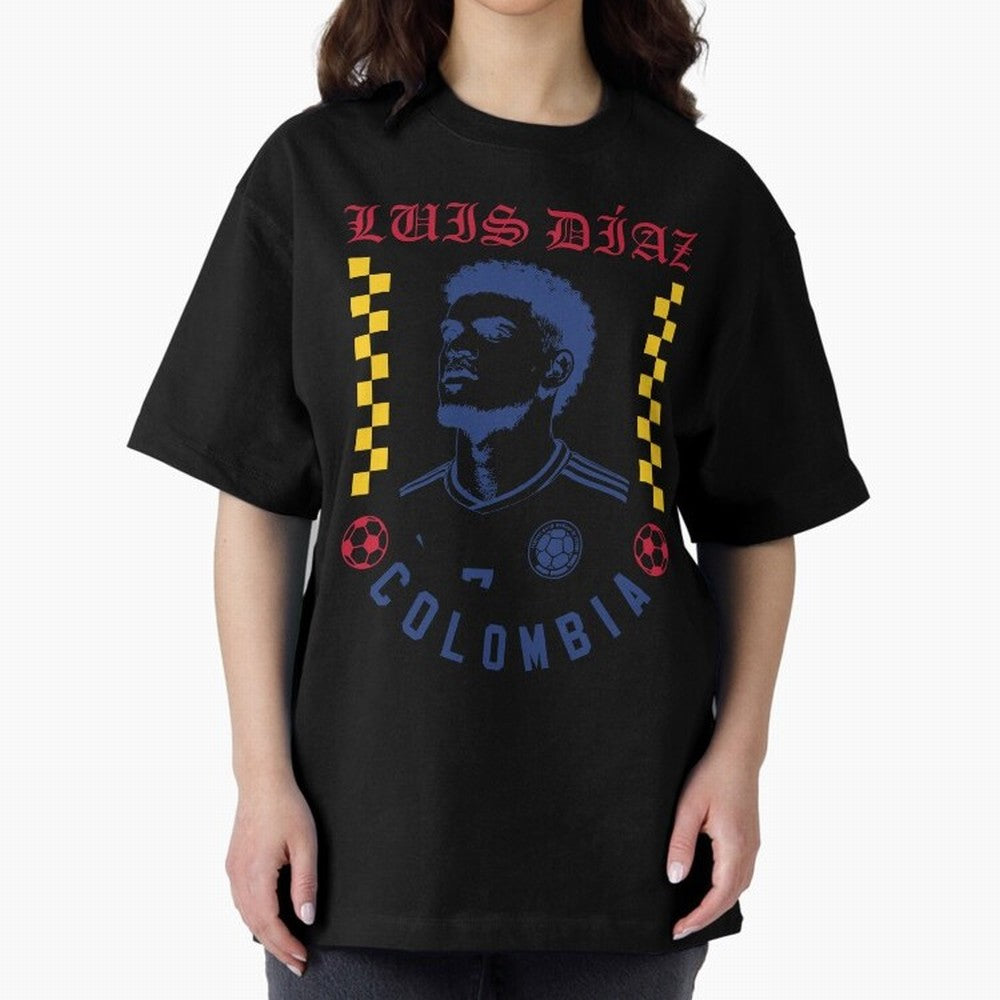 Luis D¨ªaz Colombia Soccer Star Retro Football Fan Design Classic T-Shirt Follow the Final Road of the FIFA World Cup 2026 Journey through Mbappe Highlights, Portugal, Spain and Germany Pride, Championship Spirit, Famous Goals, Roaring Crowds and
