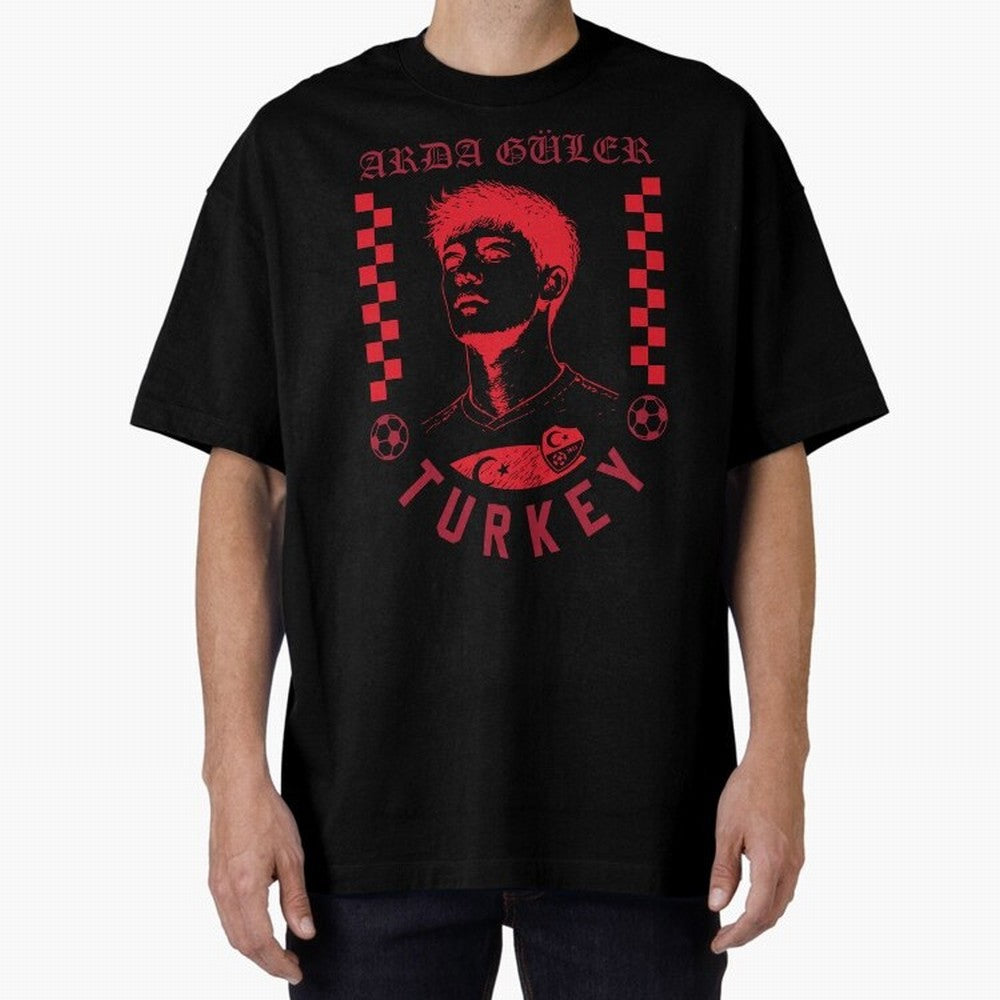 Arda G¨¹ler Turkey Soccer Legend Retro Football Fan Design Classic T-Shirt Represent FIFA World Cup 2026 Group Stage for Fans of Mbappe and Neymar and Spain and Netherlands, Bringing Global Supporter Spirit, Legendary Goals, National Colors and
