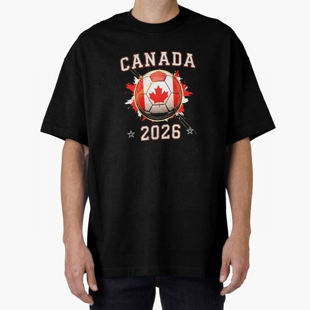Front Print Canada Soccer World Cup 2026 - Canadian Fan Gift T-Shirt_84561562 Classic T-Shirt Celebrate FIFA World Cup 2026 USA Canada Mexico for Fans of Messi and Cristiano Ronaldo and Argentina and Brazil, Bringing Football Passion, Legendary