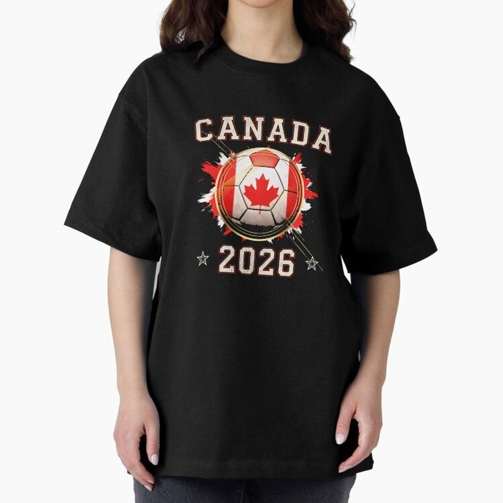 Front Print Canada Soccer World Cup 2026 - Canadian Fan Gift T-Shirt_84561562 Classic T-Shirt Celebrate FIFA World Cup 2026 USA Canada Mexico for Fans of Messi and Cristiano Ronaldo and Argentina and Brazil, Bringing Football Passion, Legendary