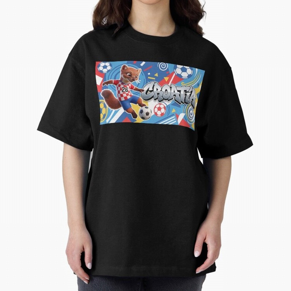 World Cup 2026 Croatia Soccer Team Fan Art Classic T-Shirt Celebrate Every Goal in Global Football Passion for FIFA World Cup 2026, Filled with Messi, CR7 and Mbappe, Spain, Championship Spirit, Famous Goals, Roaring Crowds and International