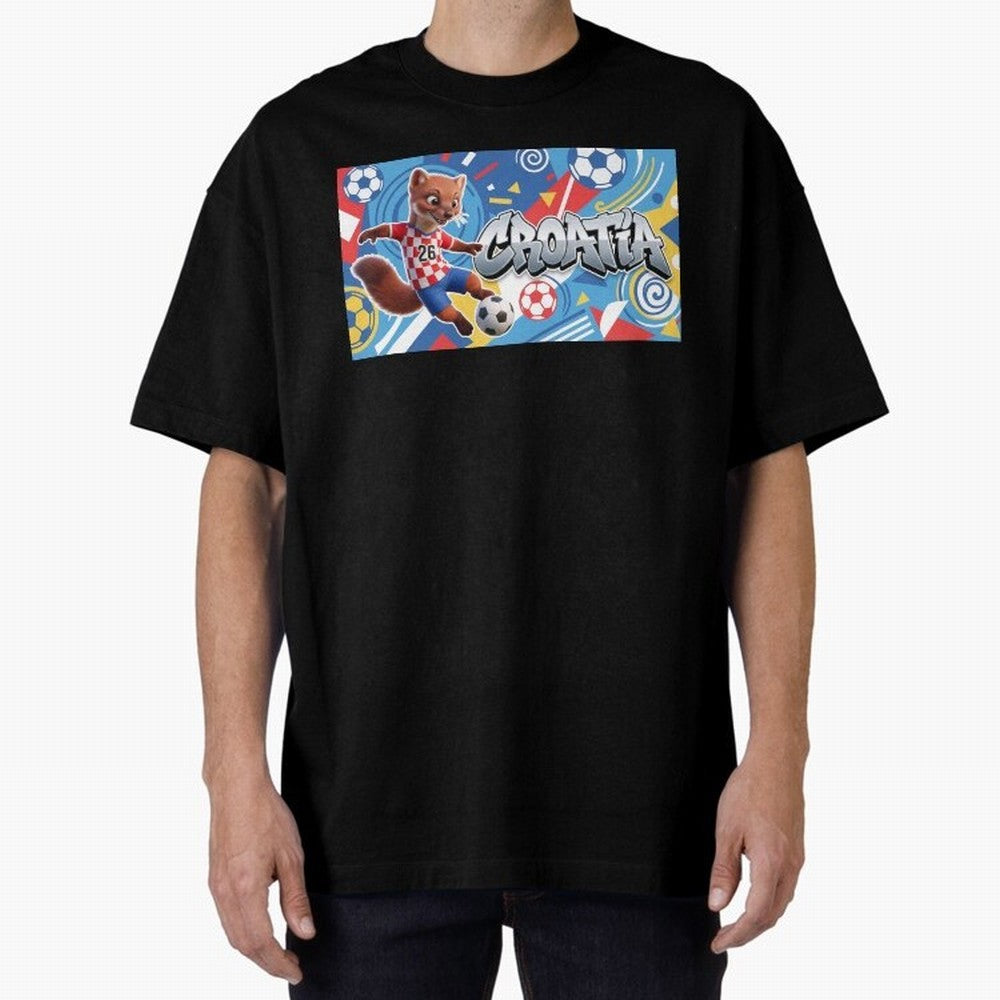 World Cup 2026 Croatia Soccer Team Fan Art Classic T-Shirt Celebrate Every Goal in Global Football Passion for FIFA World Cup 2026, Filled with Messi, CR7 and Mbappe, Spain, Championship Spirit, Famous Goals, Roaring Crowds and International