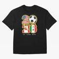Usa Canada Mexico Soccer 2026 Oversized T-Shirt Celebrate Global Passion for the FIFA World Cup 2026 Journey through Messi, Neymar and Mbappe Highlights, Argentina Pride, Soccer Culture, Superstar Moments, National Team Dreams and Competitive Fire;