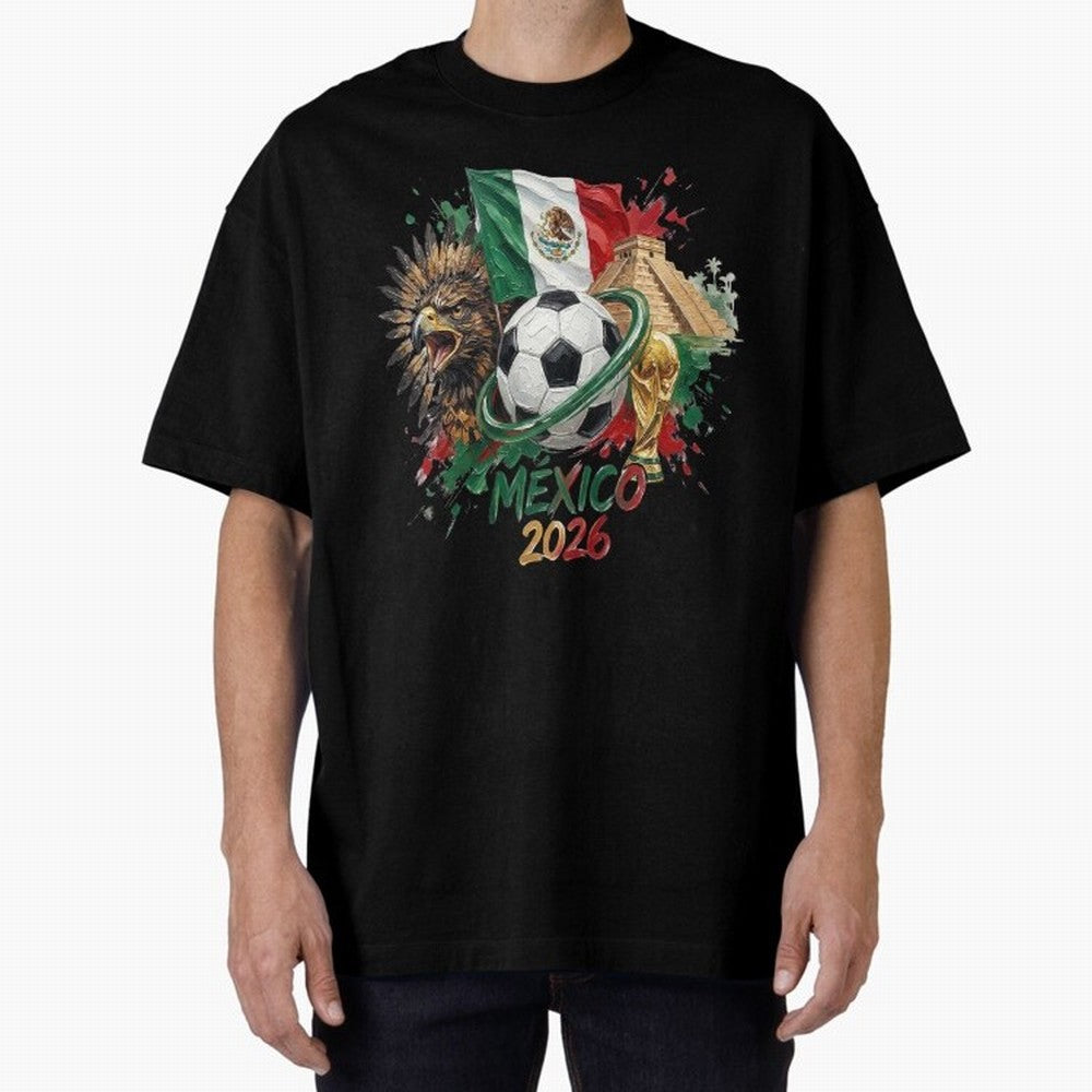 Mexico World Cup 2026 Oversized T-Shirt Remember the FIFA World Cup 2026 Journey through Neymar, Haaland and Cristiano Ronaldo Highlights, Brazil, Portugal and Argentina Pride, Match Day Excitement, Supporter Culture, Golden Goals and Global