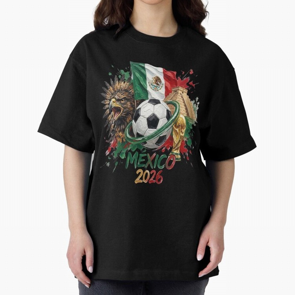 Mexico World Cup 2026 Oversized T-Shirt Remember the FIFA World Cup 2026 Journey through Neymar, Haaland and Cristiano Ronaldo Highlights, Brazil, Portugal and Argentina Pride, Match Day Excitement, Supporter Culture, Golden Goals and Global