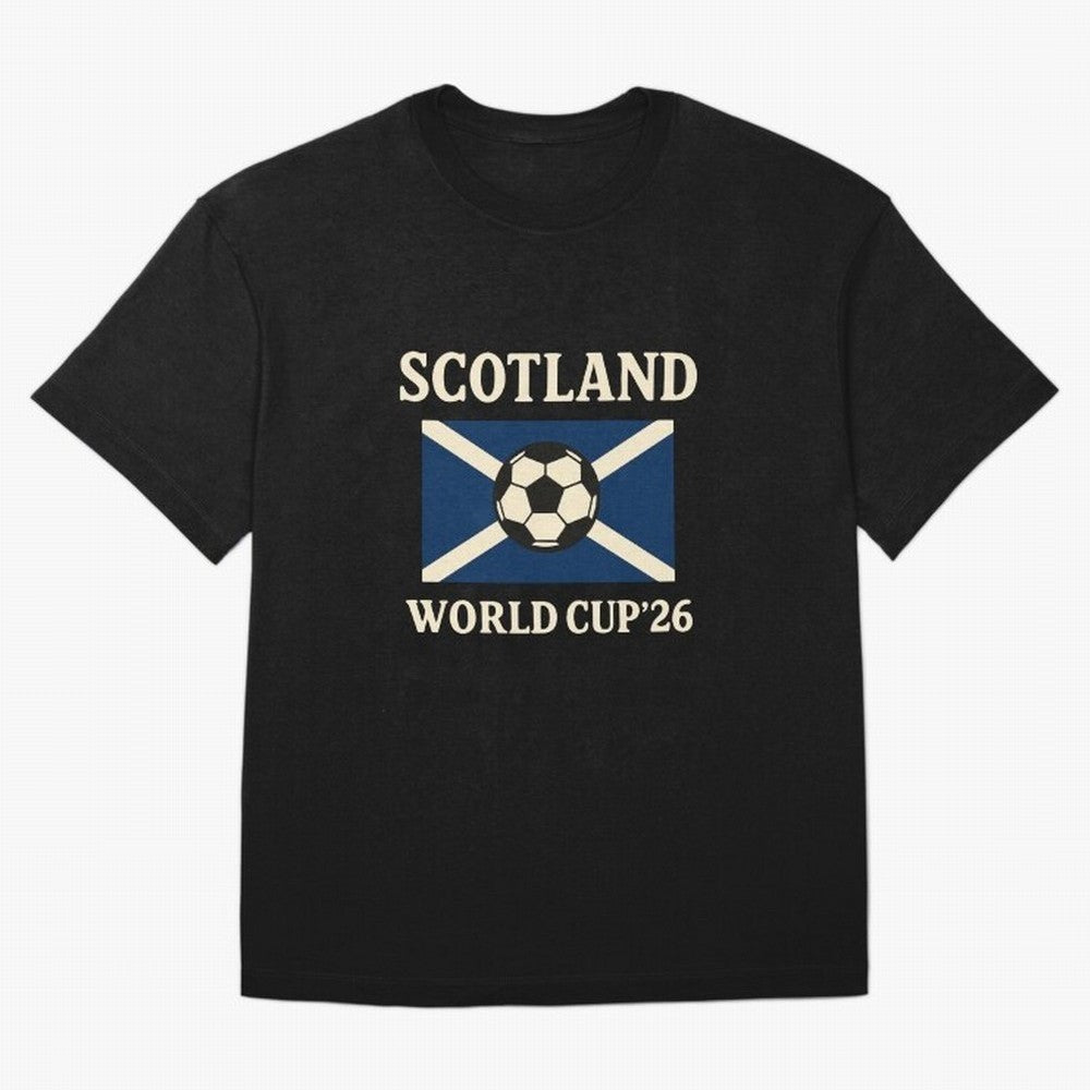 Scotland World Cup 2026 Oversized T-Shirt Represent FIFA World Cup 2026 Built around Neymar, Haaland and Cristiano Ronaldo, Argentina Energy, Championship Spirit, Famous Goals, Roaring Crowds and International Football Unity; Perfect for Fans,