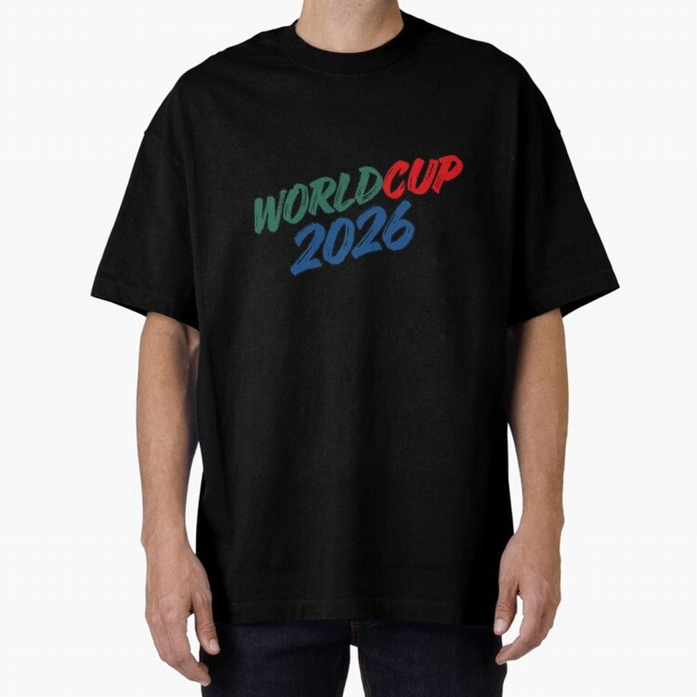 World Cup 2026 Oversized T-Shirt Capture Stadium Memories from the FIFA World Cup 2026 USA Canada Mexico Journey through CR7 Highlights, France and Portugal Pride, Football Passion, Legendary Performances, Festival Vibes and Supporter Community;