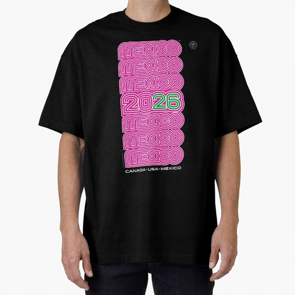 Mexico Retro Soccer 26 ¨C Canada USA Mexico 26¨C Bold Vintage Typography Oversized T-Shirt Honor the Beautiful Game during FIFA World Cup 2026 Group Stage for Fans of Cristiano Ronaldo, Haaland and CR7 and Portugal, Bringing Match Day Excitement,