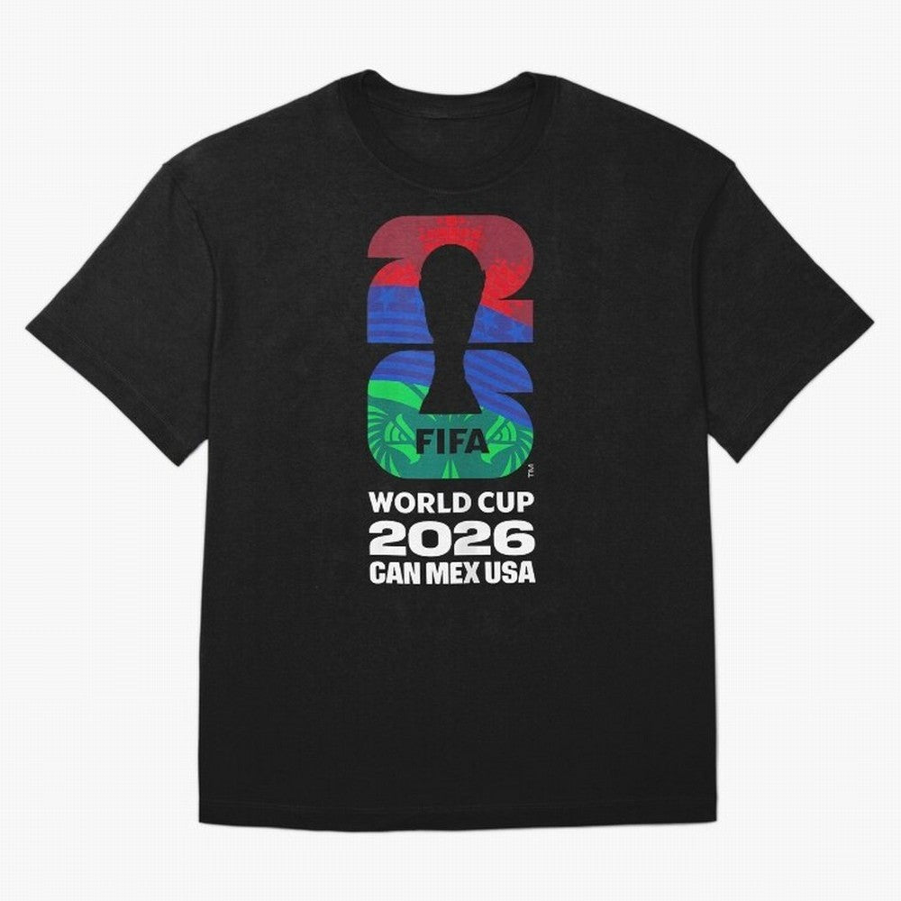 World Cup26 Host Country Logo Flags Oversized T-Shirt Experience the Global Stage of Global Football Passion for FIFA World Cup 2026 USA Canada Mexico, Inspired by CR7, Brazil, Championship Spirit, Famous Goals, Roaring Crowds and International