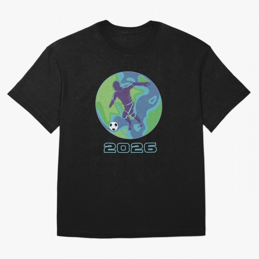 Soccer world 2026 Oversized T-Shirt Celebrate Classic Football Spirit in Match Day Hype around FIFA World Cup 2026, Haaland, Argentina, France and Brazil, Vintage Soccer Flavor, Modern Football Stars, National Flags and Final Night Emotion; Made