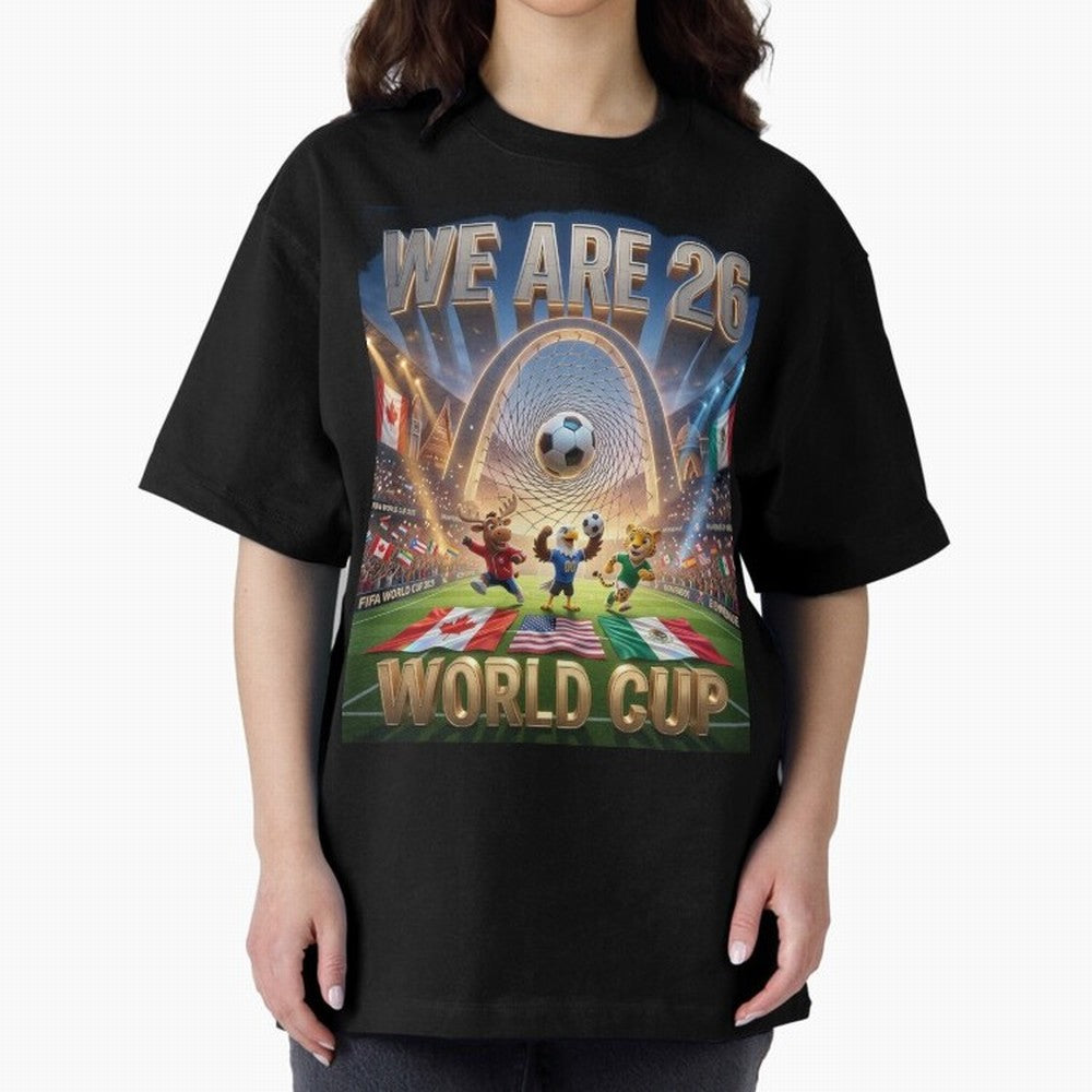 World cup 2026 Oversized T-Shirt Relive the Noise and Pride of FIFA World Cup 2026 Spirit, Made for England, France and Netherlands, Neymar, Football Passion, Legendary Performances, Festival Vibes and Supporter Community; Perfect for Fans,