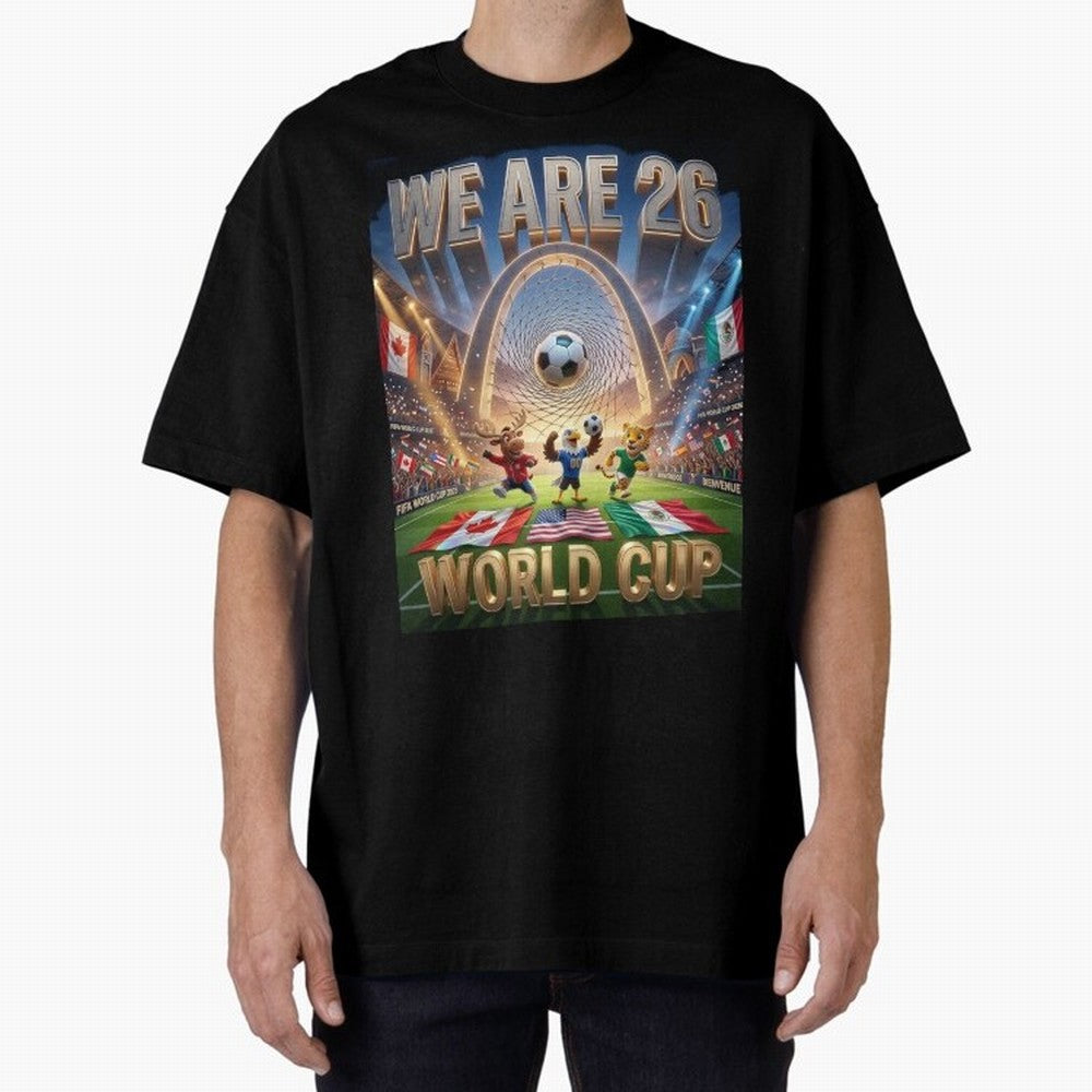 World cup 2026 Oversized T-Shirt Relive the Noise and Pride of FIFA World Cup 2026 Spirit, Made for England, France and Netherlands, Neymar, Football Passion, Legendary Performances, Festival Vibes and Supporter Community; Perfect for Fans,