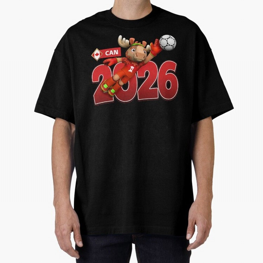 2026 World Cup Canada Oversized T-Shirt Celebrate Fan Culture around Match Day Hype around FIFA World Cup 2026 USA Canada Mexico, Cristiano Ronaldo, England, France and Netherlands, Champion Mindset, Group Stage Buzz, Knockout Tension and