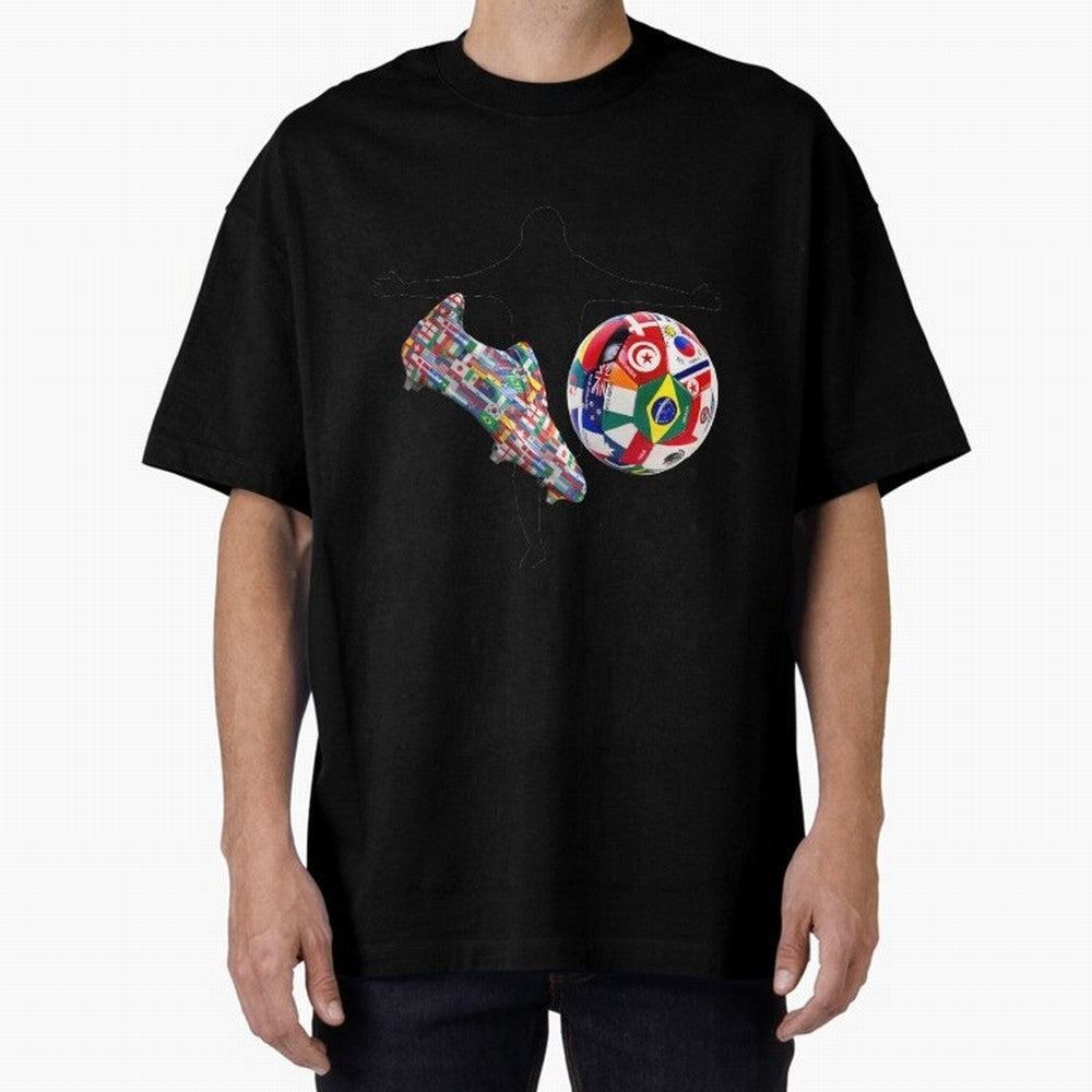 world cup Oversized T-Shirt Bring International Match Energy to FIFA World Cup 2026 Group Stage Inspired by Messi, Brazil Energy, Championship Spirit, Famous Goals, Roaring Crowds and International Football Unity; Great for Watch Parties, Sports
