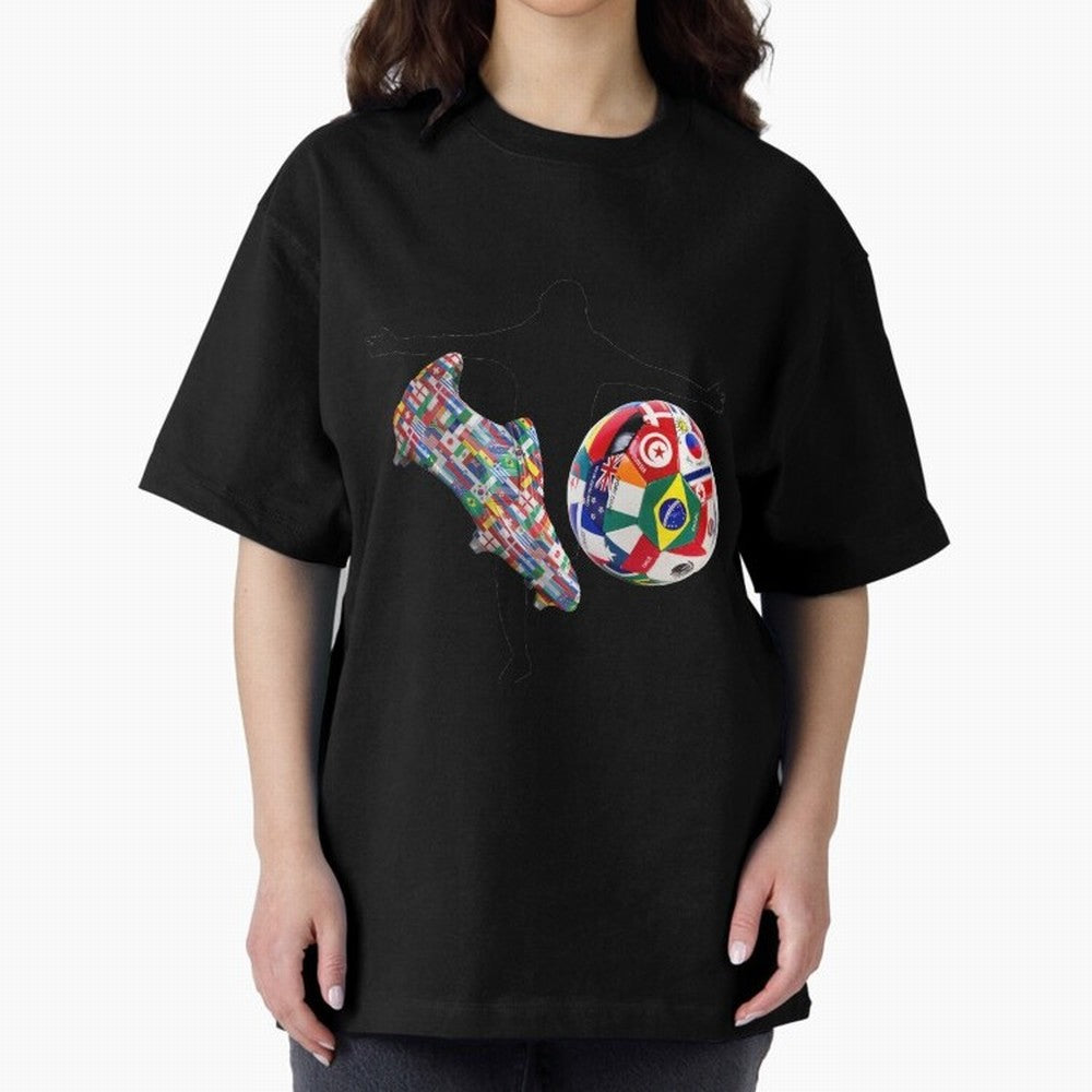 world cup Oversized T-Shirt Bring International Match Energy to FIFA World Cup 2026 Group Stage Inspired by Messi, Brazil Energy, Championship Spirit, Famous Goals, Roaring Crowds and International Football Unity; Great for Watch Parties, Sports