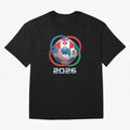 3D Realistic World Cup 2026 Soccer Ball with Rings Oversized T-Shirt Fuel Match Day Hype around FIFA World Cup 2026 Group Stage, CR7 and Messi, Argentina and Brazil, Classic Soccer Heritage, Championship Pressure, Fan Loyalty and International