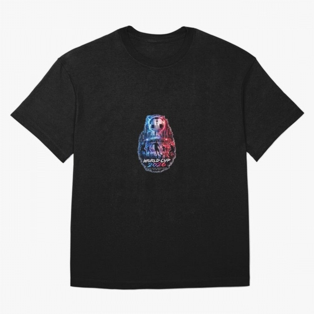 Copy of World Cup 2026 ¨C United Passion ?? | Neon Football Design Oversized T-Shirt Feel the Roar of FIFA World Cup 2026 Built around Neymar, Haaland and Cristiano Ronaldo, Spain and Netherlands Energy, Match Day Excitement, Supporter Culture,
