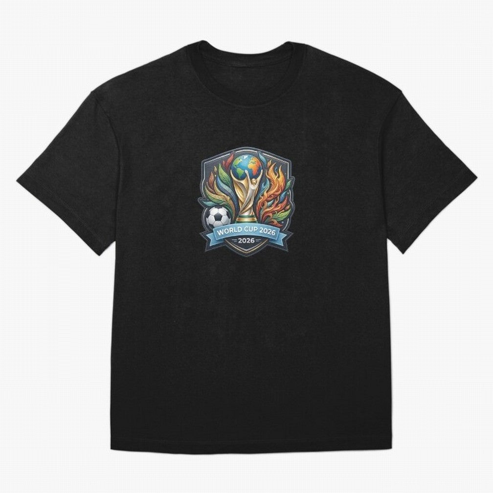 World Cup 2026 Football Crest - Retro Vintage Sticker Oversized T-Shirt Support Match Day Hype around FIFA World Cup 2026 USA Canada Mexico, CR7 and Messi, England and Germany, Stadium Memories, Football Loyalty, International Chants and
