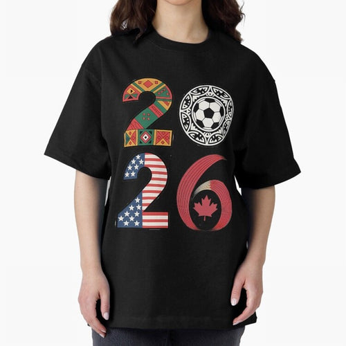 2026 Football Countries Design Usa Canada Mexico Inspired Oversized T-Shirt Turn Football Passion into FIFA World Cup 2026 Made for Neymar, Haaland and Cristiano Ronaldo, Spain Energy, Stadium Memories, Football Loyalty, International Chants and
