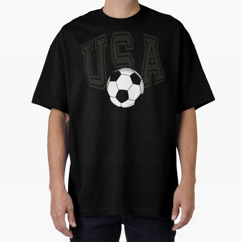 USA soccer ball American world cup 2026 fan Oversized T-Shirt Bring International Match Energy to FIFA World Cup 2026 USA Canada Mexico Inspired by CR7 and Messi, Argentina and Brazil Energy, Classic Soccer Heritage, Championship Pressure, Fan