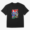 Glitched United 2026 - North America Tournament Emblem Oversized T-Shirt Stand with FIFA World Cup 2026 with Messi, CR7 and Mbappe, England, France and Netherlands Energy, Classic Soccer Heritage, Championship Pressure, Fan Loyalty and