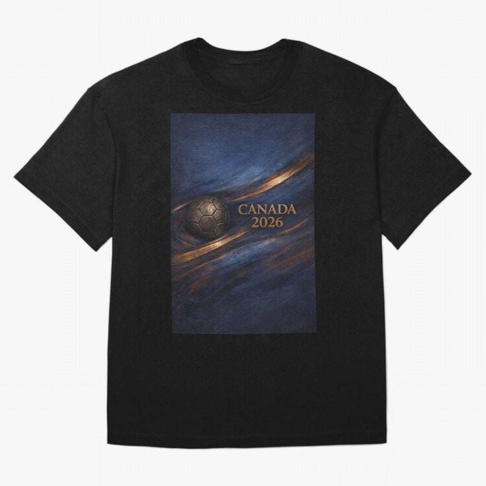 Canada 2026 Soccer Inspired Design Oversized T-Shirt Feel the Trophy Chase of Global Football Passion for FIFA World Cup 2026 USA Canada Mexico, Capturing Haaland, Portugal, Spain and Germany, Match Day Excitement, Supporter Culture, Golden Goals