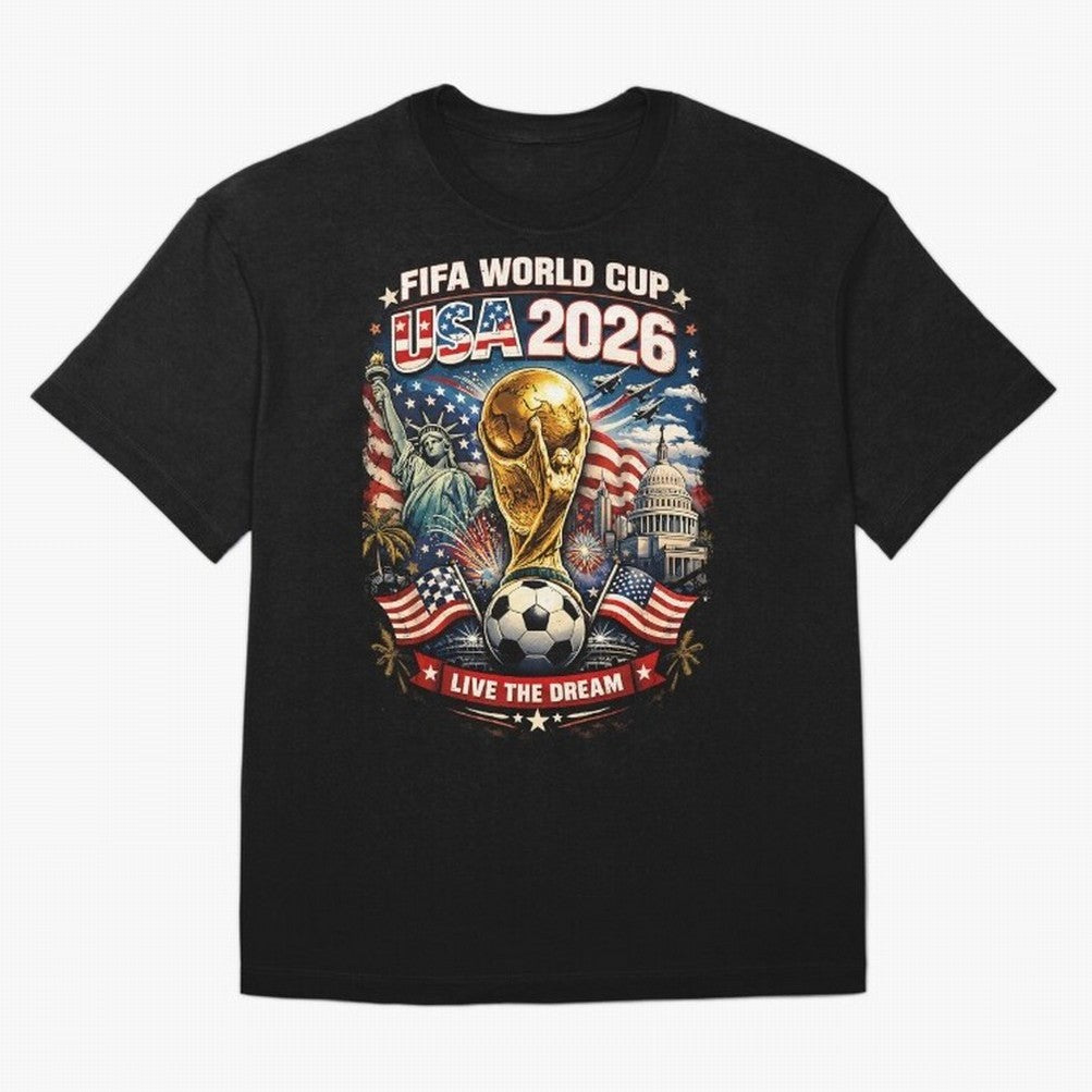 Fifa World Cup USA 2026 Colour Oversized T-Shirt Stand Proud for the FIFA World Cup 2026 USA Canada Mexico Journey through Haaland Highlights, France and Portugal Pride, Football Passion, Legendary Performances, Festival Vibes and Supporter
